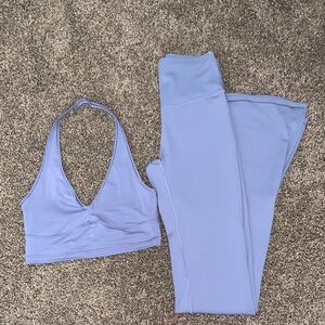 PINK Victoria's Secret Lavender Halter Sports Bra & Leggings Set
